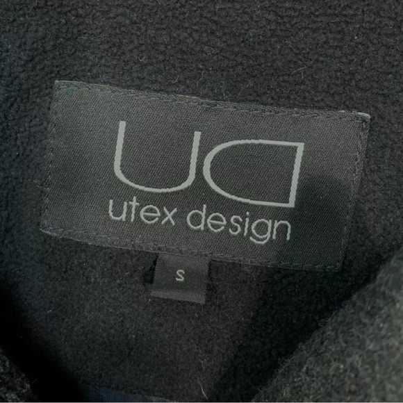 Utex Design Faux Fur Hooded Wool Blend Puffer Coat Jacket Dark Gray Size Small - Picture 6 of 8